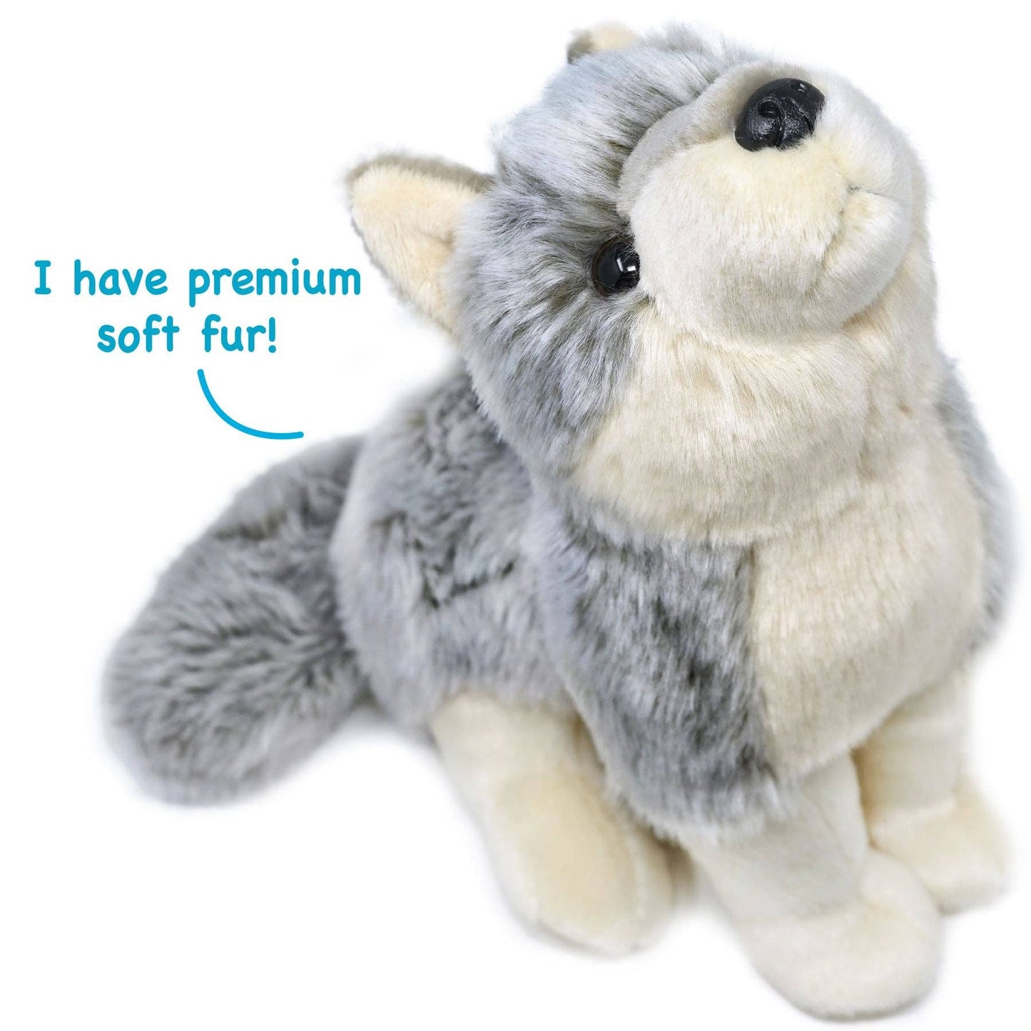 Wolcott The Wolf | 11 Inch Stuffed Animal Plush | By TigerHart Toys
