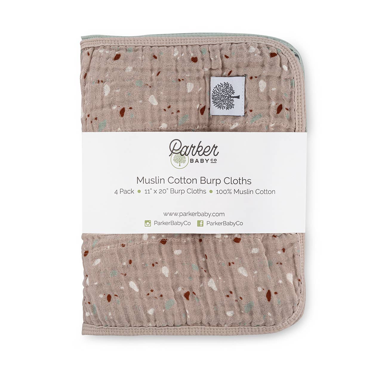 Pebble Set - Muslin Burp Cloths (4 Pack)