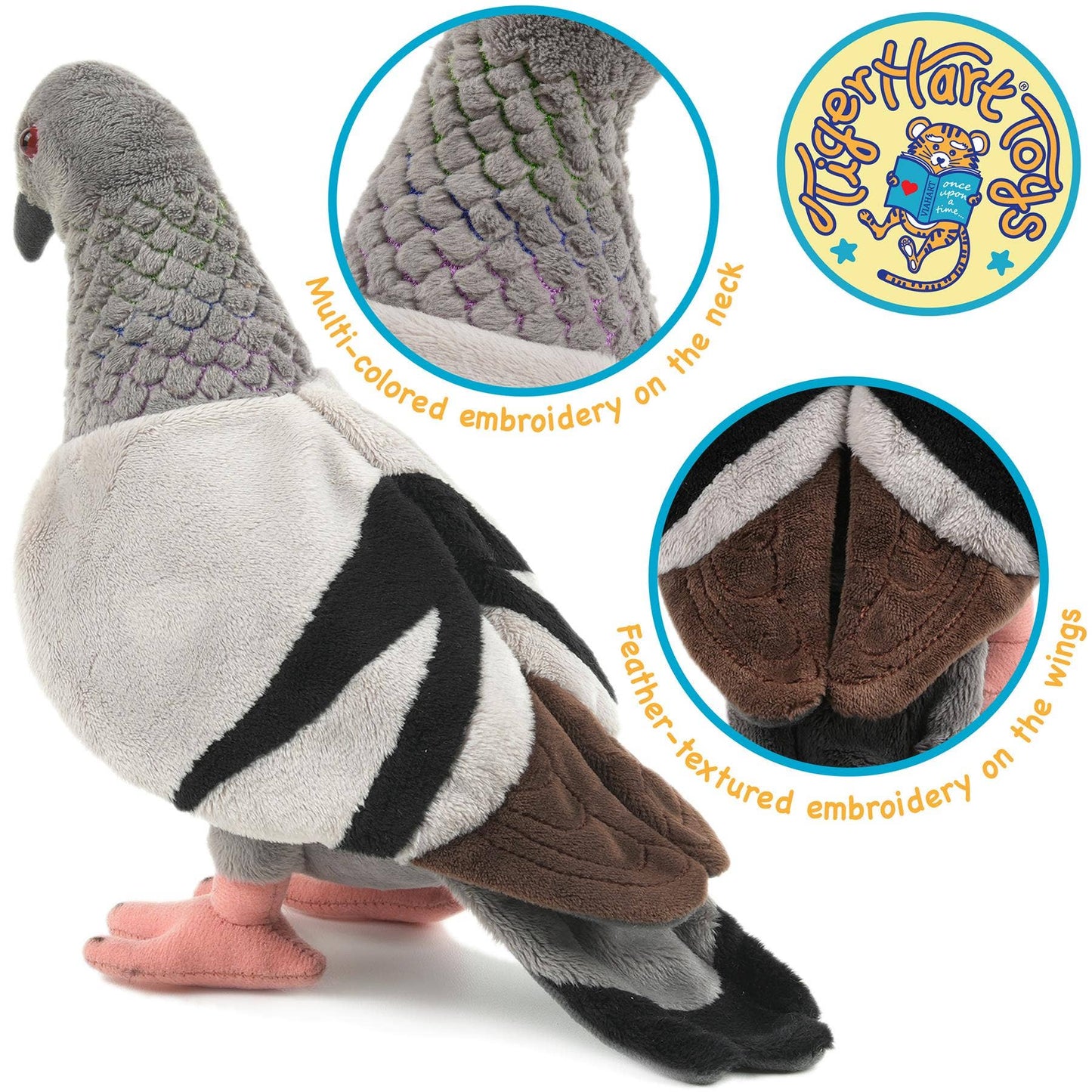 Pepper The Pigeon - 8.5 Inch Stuffed Animal Plush Bird