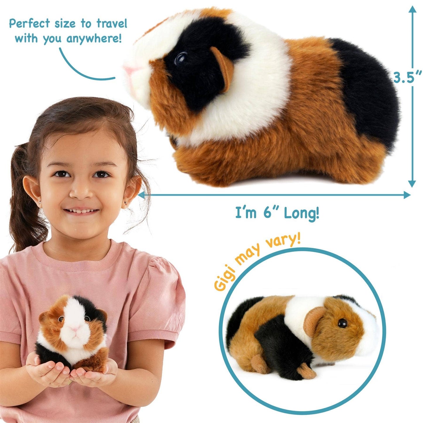 Gigi The Guinea Pig | 7 Inch Stuffed Animal Plush | By Tiger