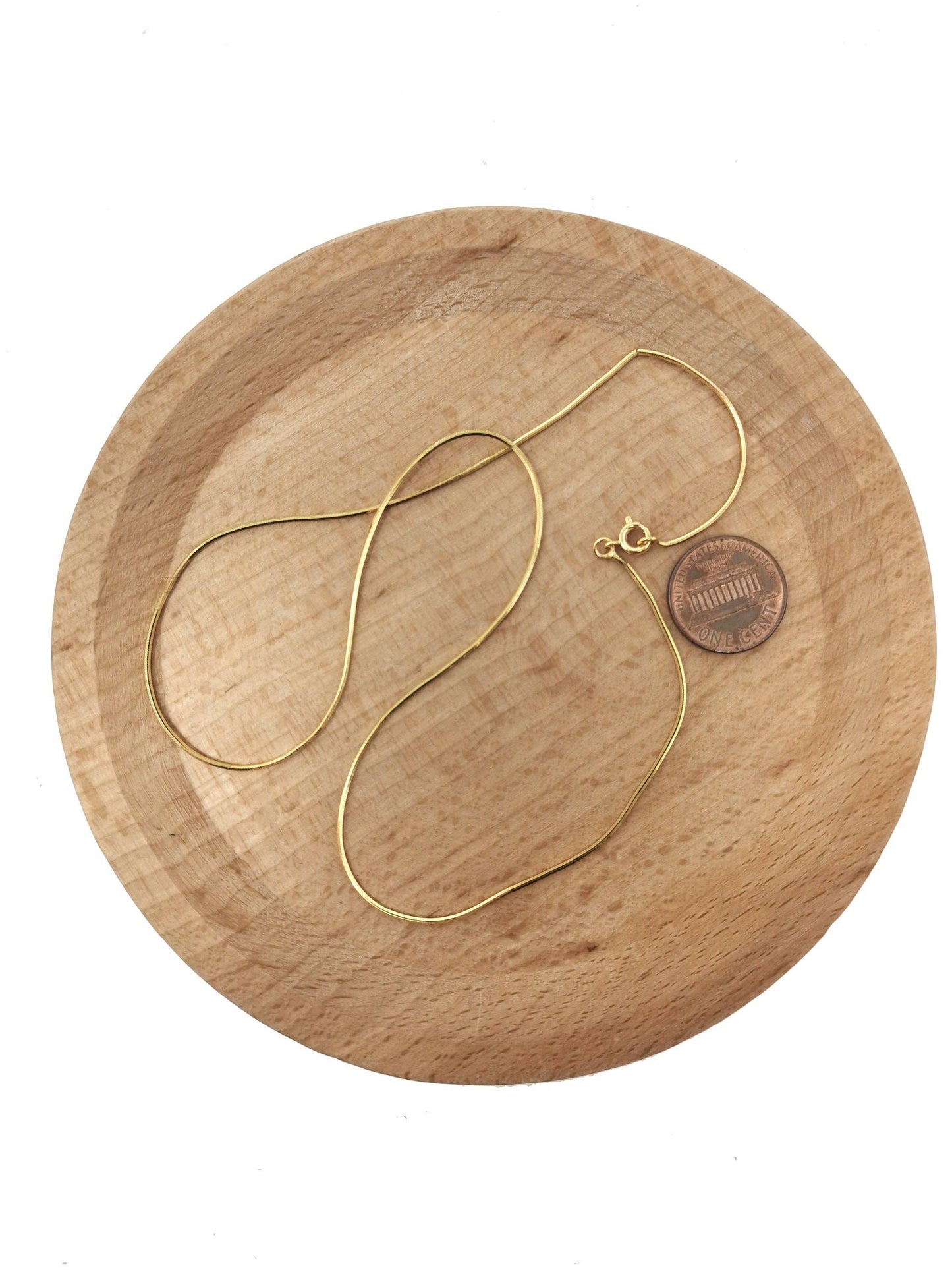 24K Gold Plated Cocoon Necklace, Dainty 0.8mm Cocoon Chain,