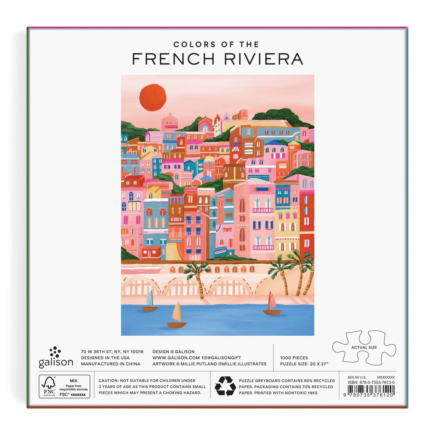 Colors Of The French Riviera 1000 Piece Puzzle in Square Box