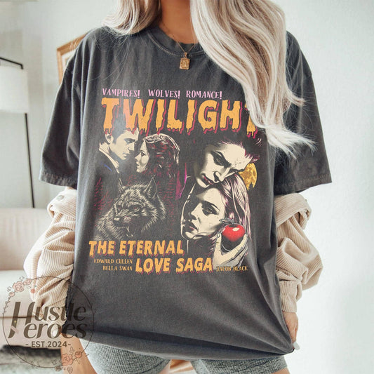 Vintage Twilight Saga Fan Tee, Comic Vampire Book Lover Gift