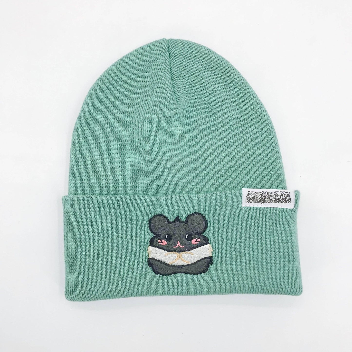 Bellinghamster Beanie Hat, Tally the Black Banded Hamster