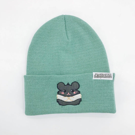 Bellinghamster Beanie Hat, Tally the Black Banded Hamster