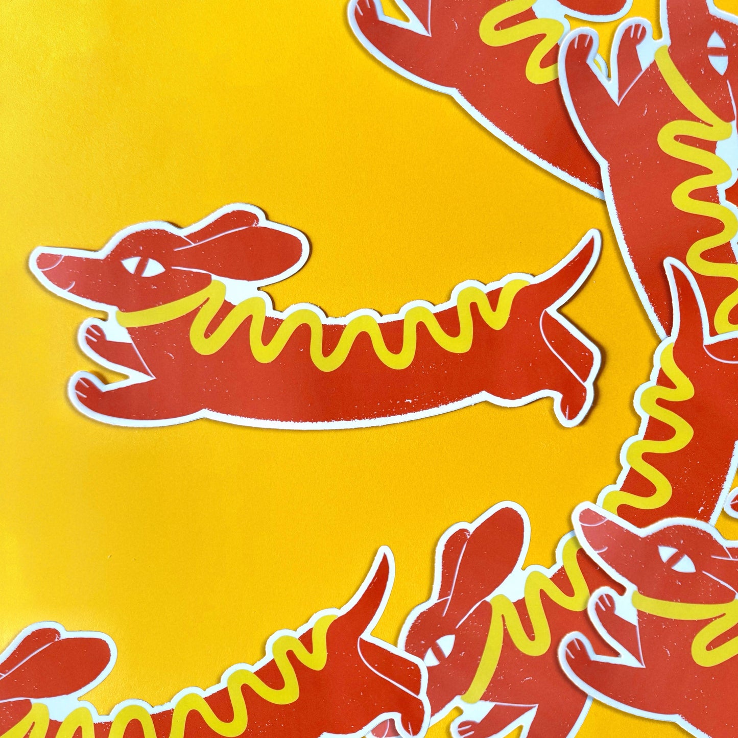 Hotdog Dog - Vinyl XL Sticker - Bumper sticker