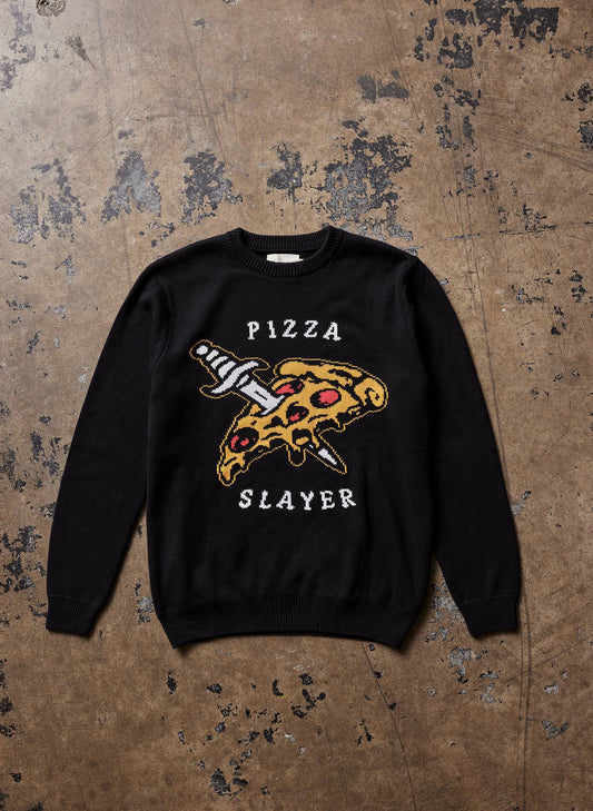 Pizza Slayer Knit Sweater