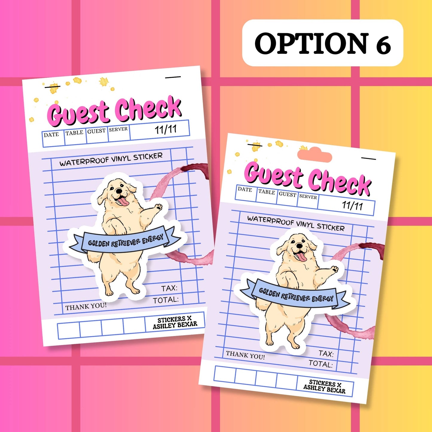 Golden Retriever Dog Dogs Dog Mom Waterproof Vinyl Sticker