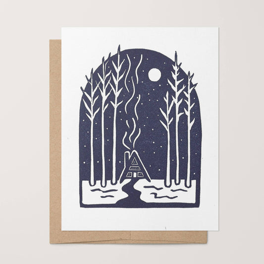 Snowy Night Holiday Card