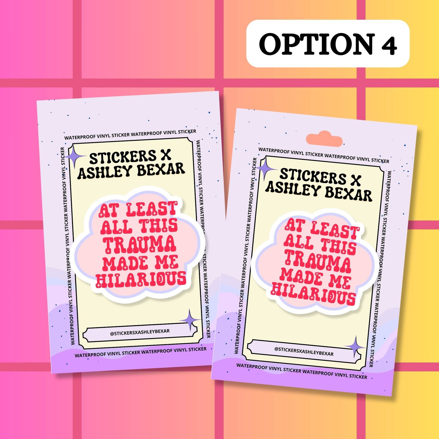 Funny Trauma Mental Health Waterproof Vinyl Sticker