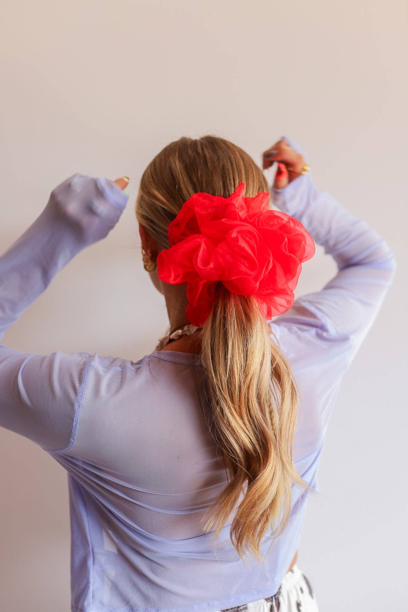 NEON JUMBO ORGANZA SCRUNCHIES