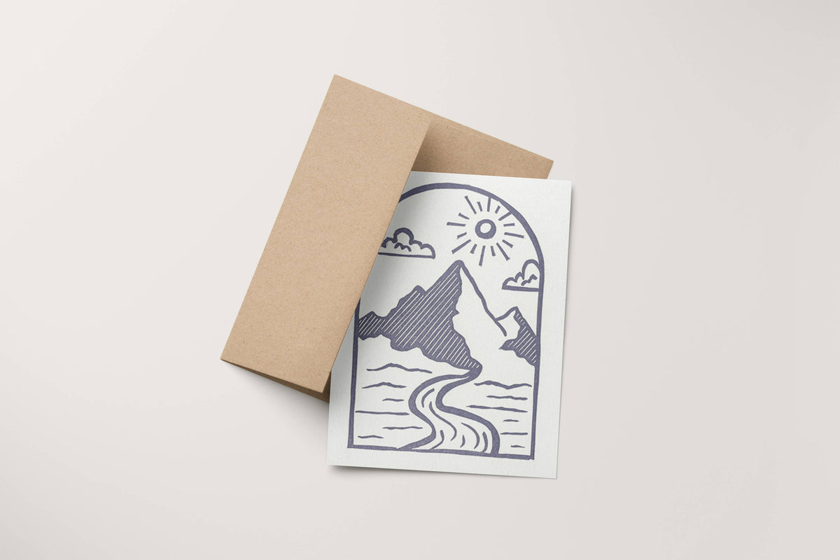 Purple Mountain Greeting Card