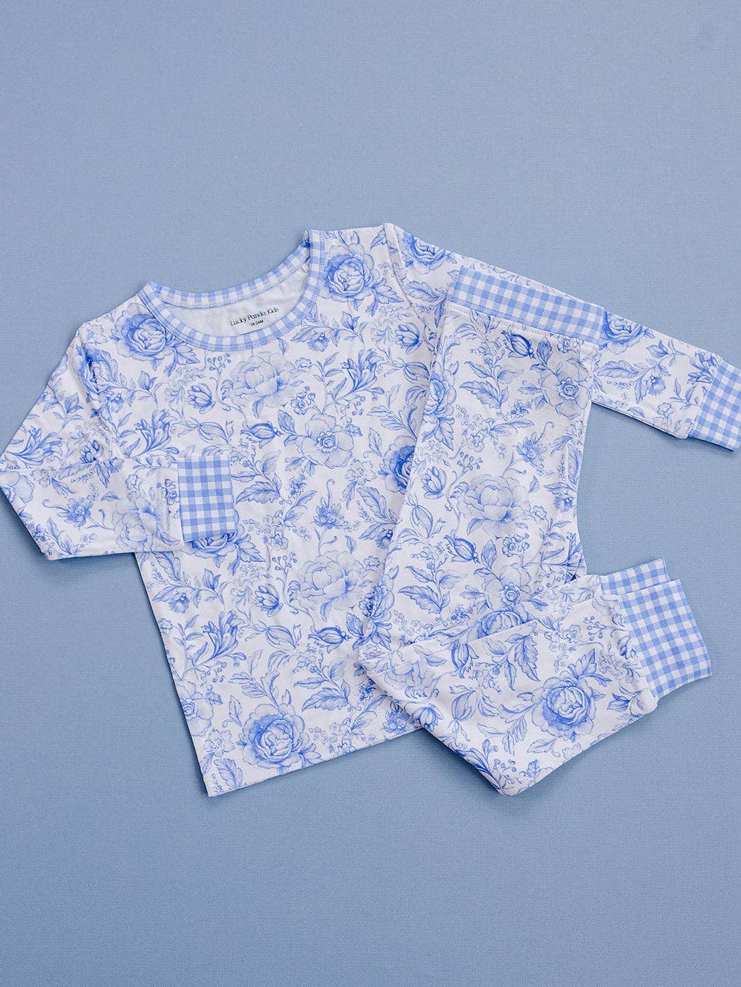 Bamboo Two Piece Set | Blue Flowers