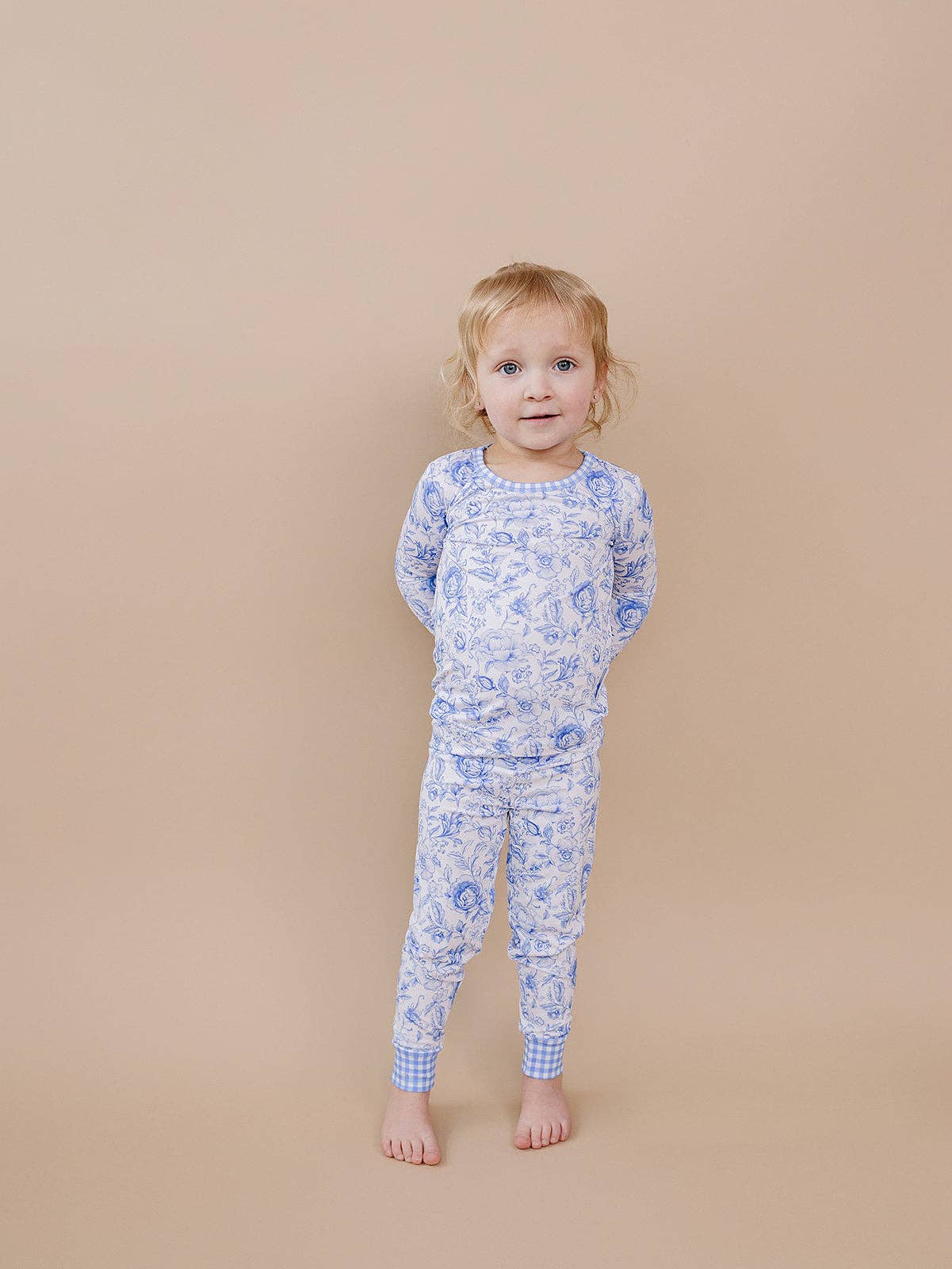 Bamboo Two Piece Set | Blue Flowers