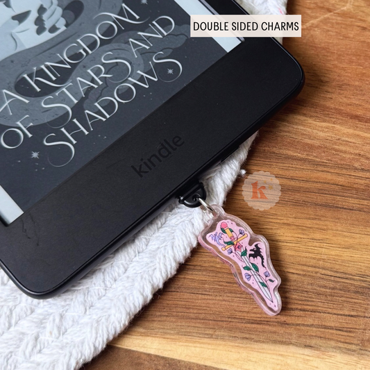 Dagger Fantasy reader Kindle Charm, Kobo Kindle Accessories