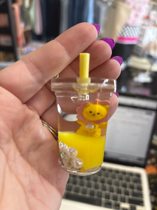 Animal Boba Floating Keychain