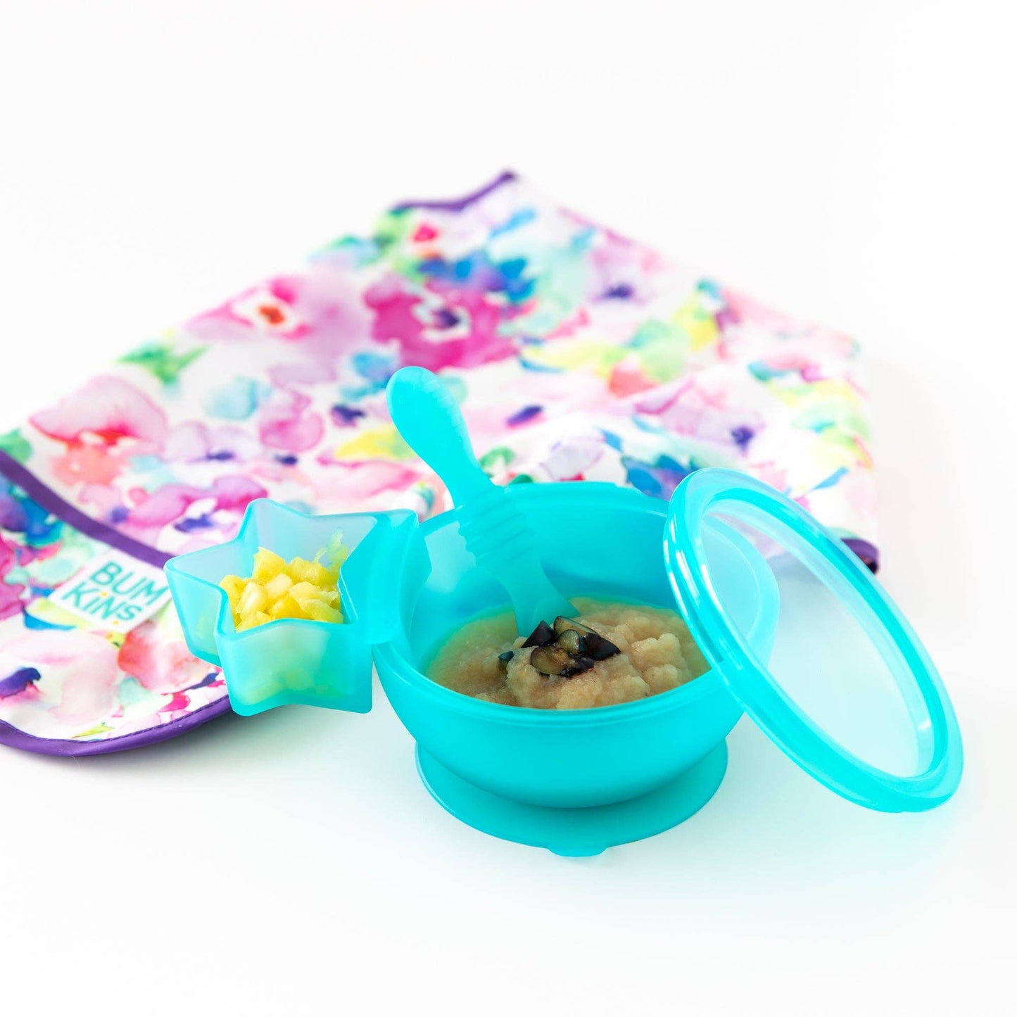 Silicone First Feeding Set: Blue Jelly