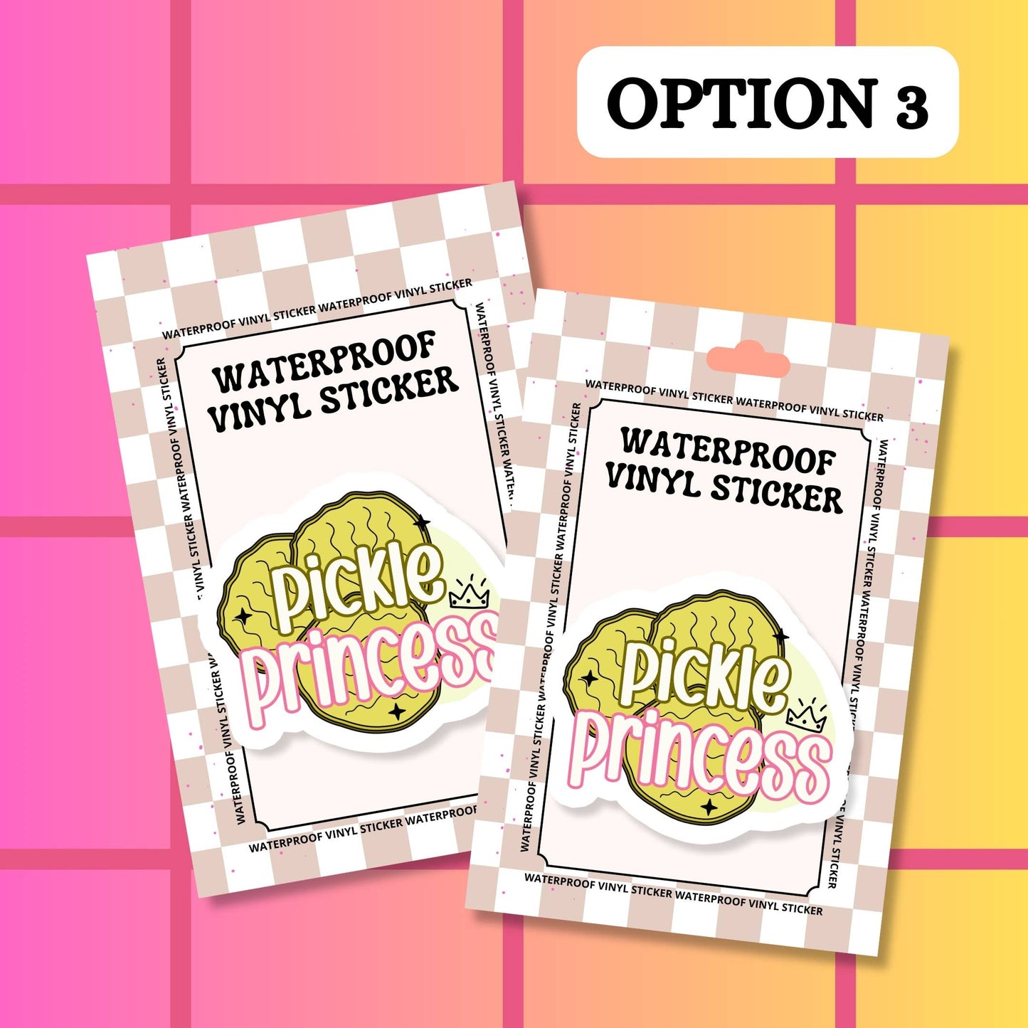 Coquette Pickles Pickle Lover Food Waterproof Vinyl Sticker: Matte / Thank you!