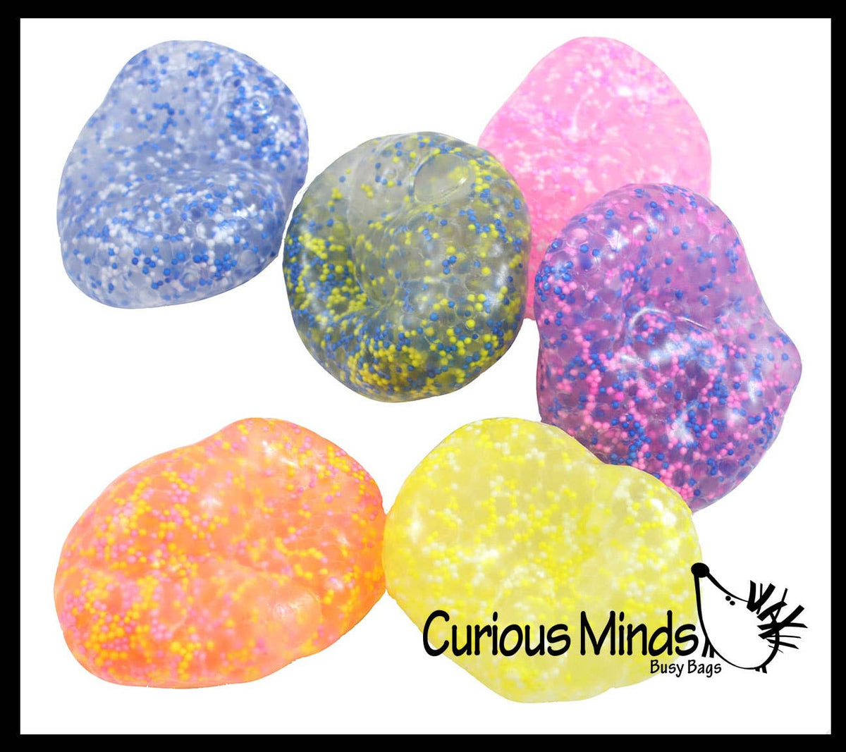 Jumbo Confetti Bead Mold-able Stress Ball