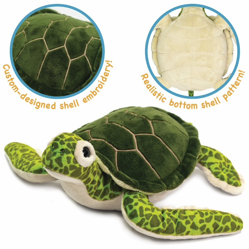 Turquoise The Green Sea Turtle - 15 Inch Stuffed Animal Plush
