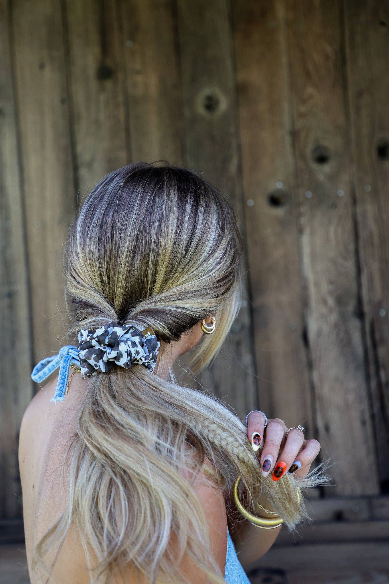 DIBS ON THE COWBOY MIDI SCRUNCHIE