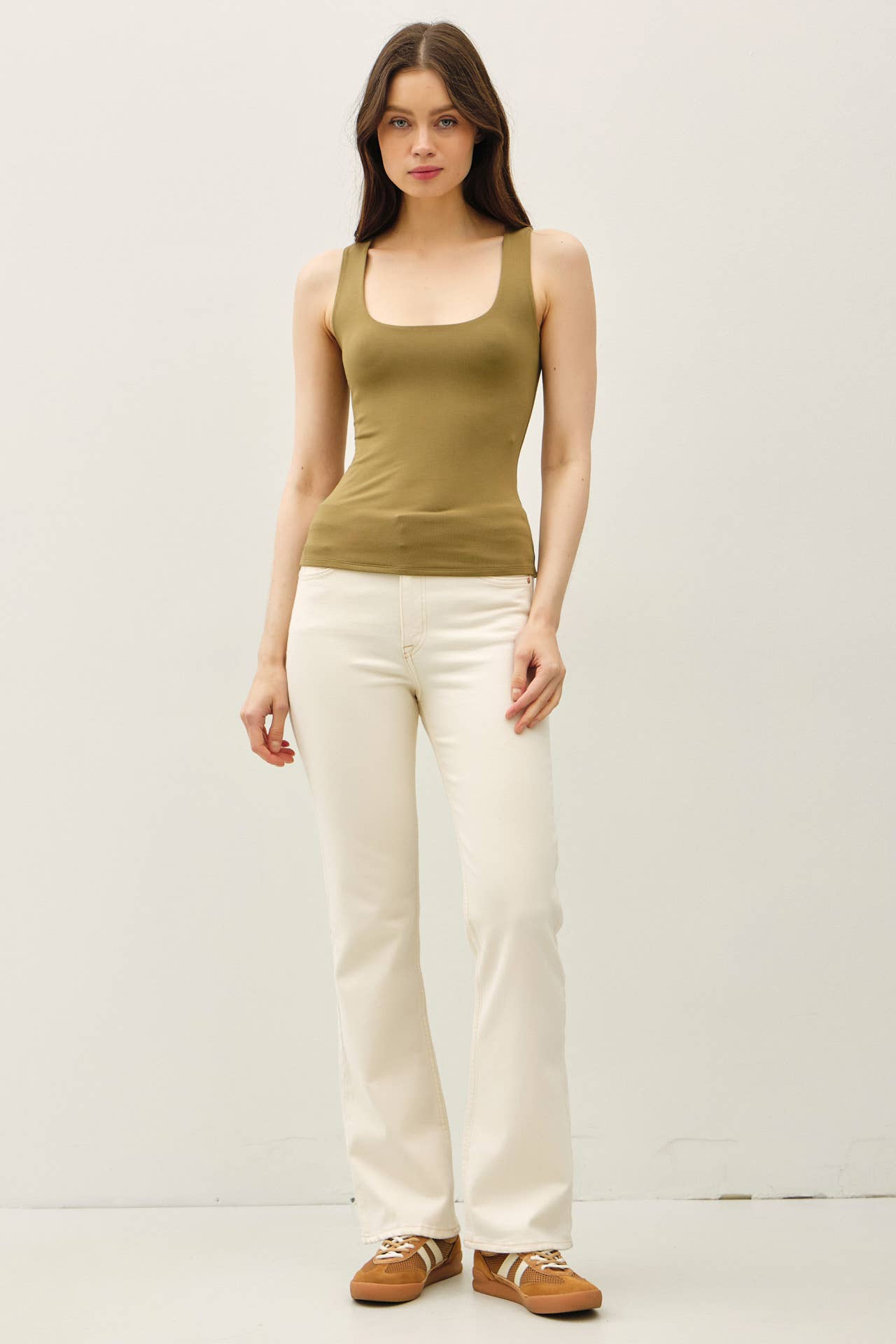 Restock-SOFT CORE-DOUBLE LINED BASIC SQUARE NECK TANK