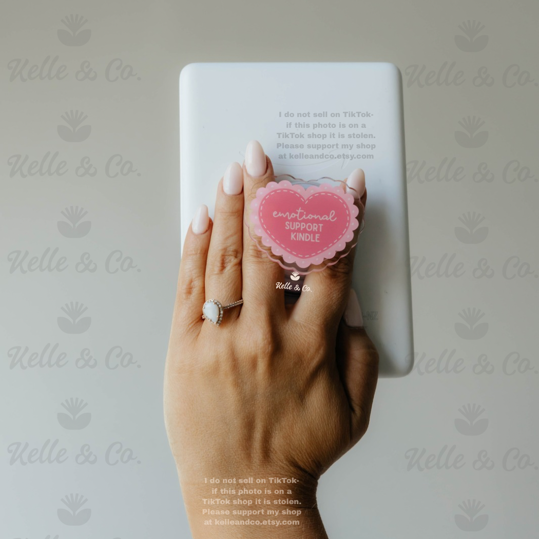 Emotional support kindle grip | coquette kindle grip | kobo 