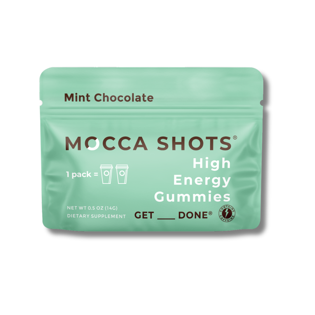 Mocca Shots Mint Chocolate Caffeine Gummy | 2-pack