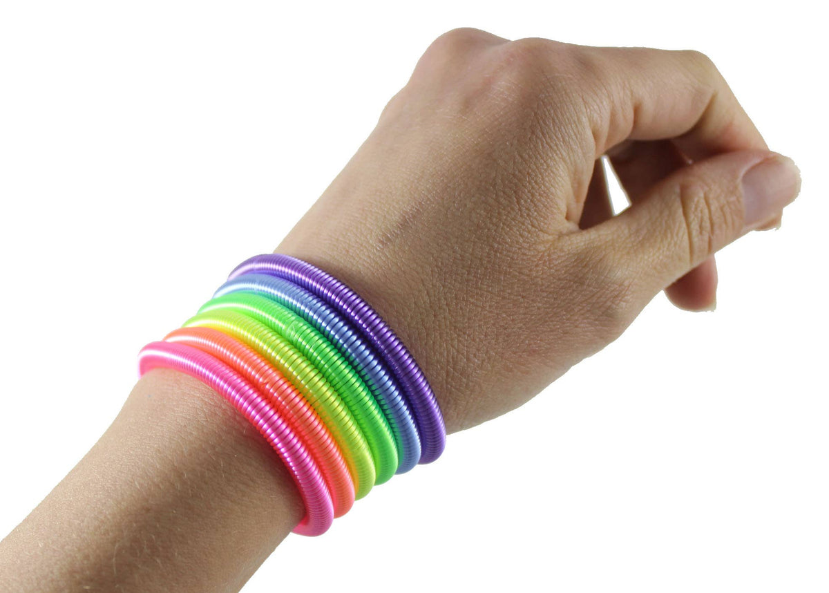 Bright Spring Coil Fidget Bracelets