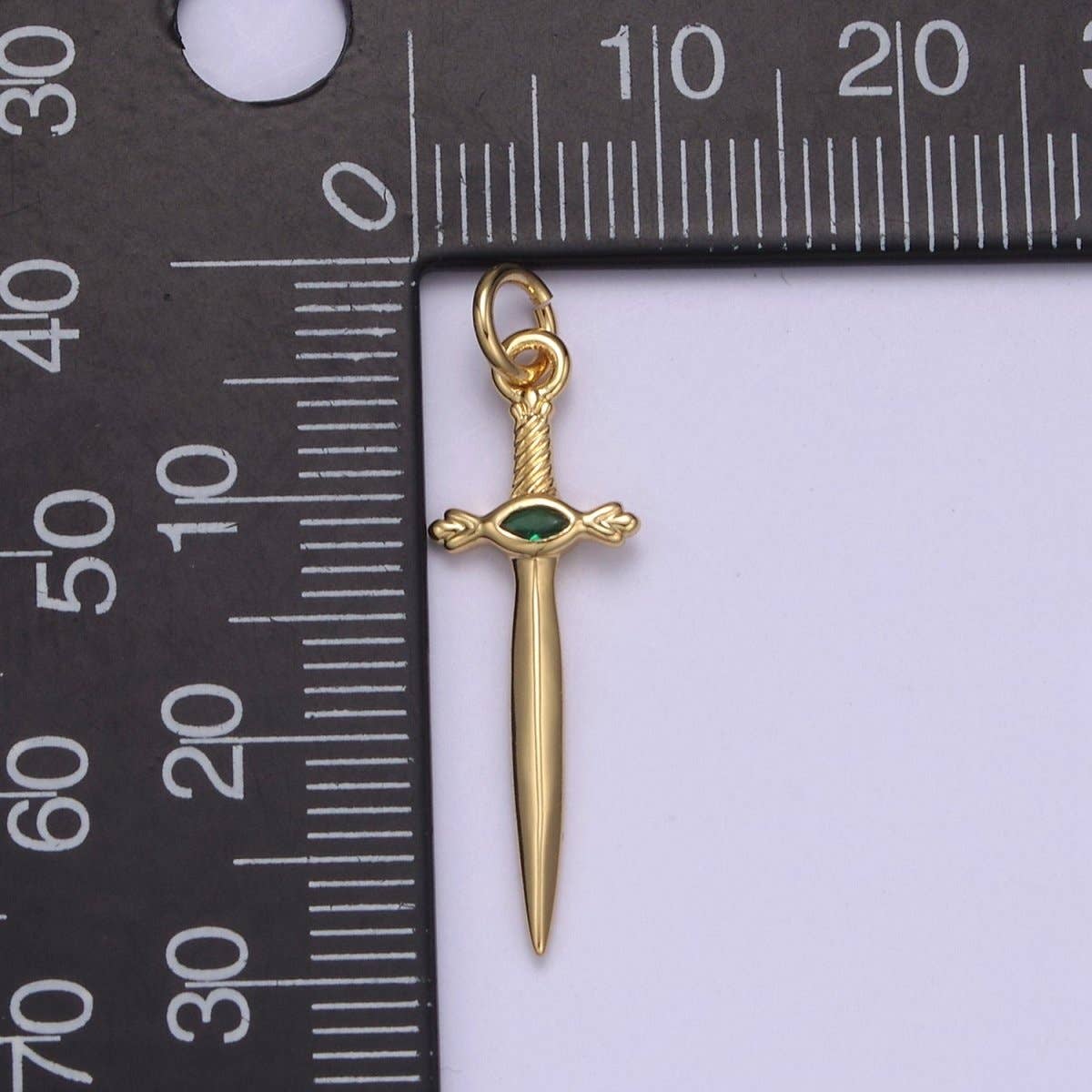 Dainty Dagger Pendant, CZ Sword Knife pendant for Bracelet Earring Necklace 24k Gold Filled Jewelry N-811 - N-814