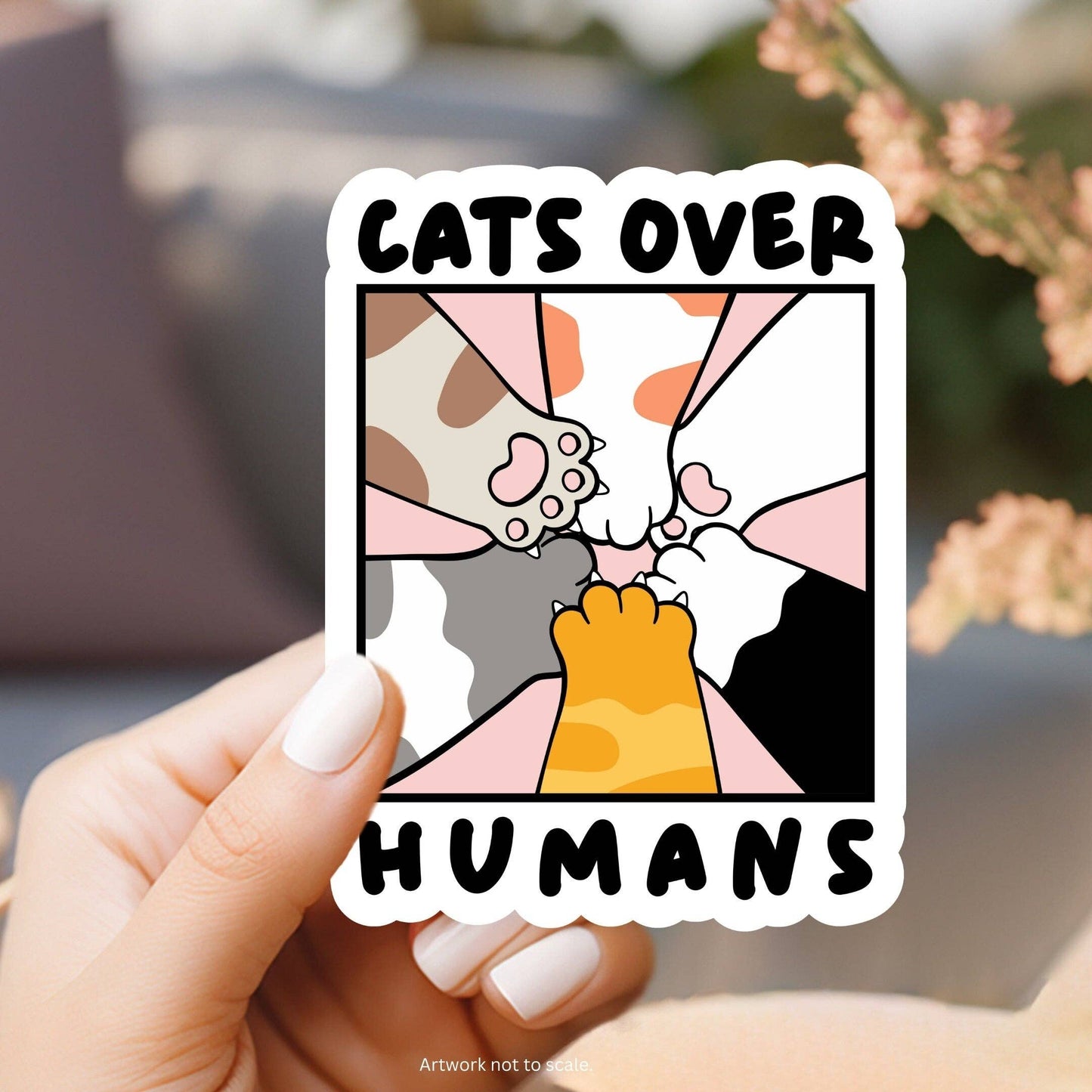 Cats Over Humans Sticker