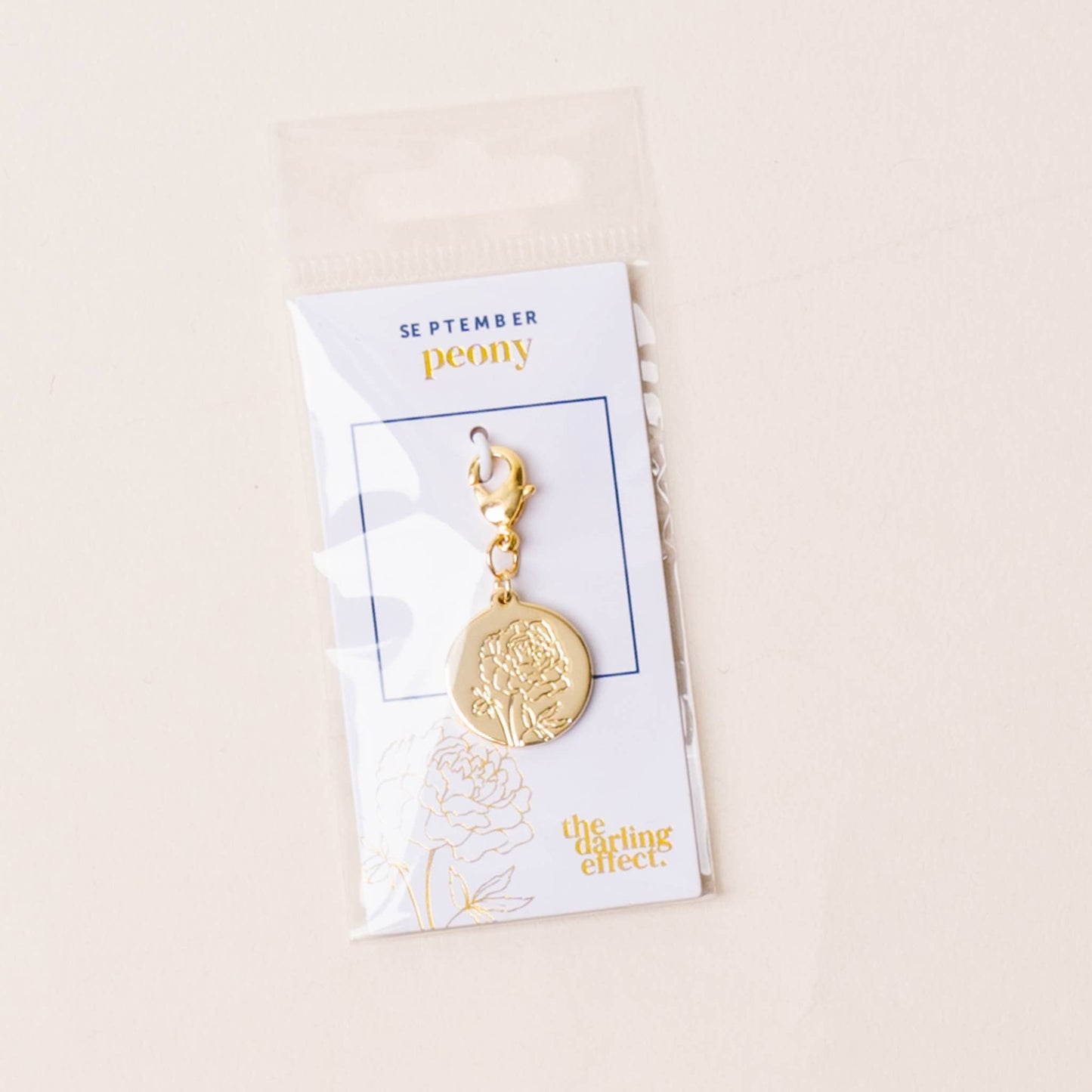 Jewelry Birth Flower Charm Gold-September