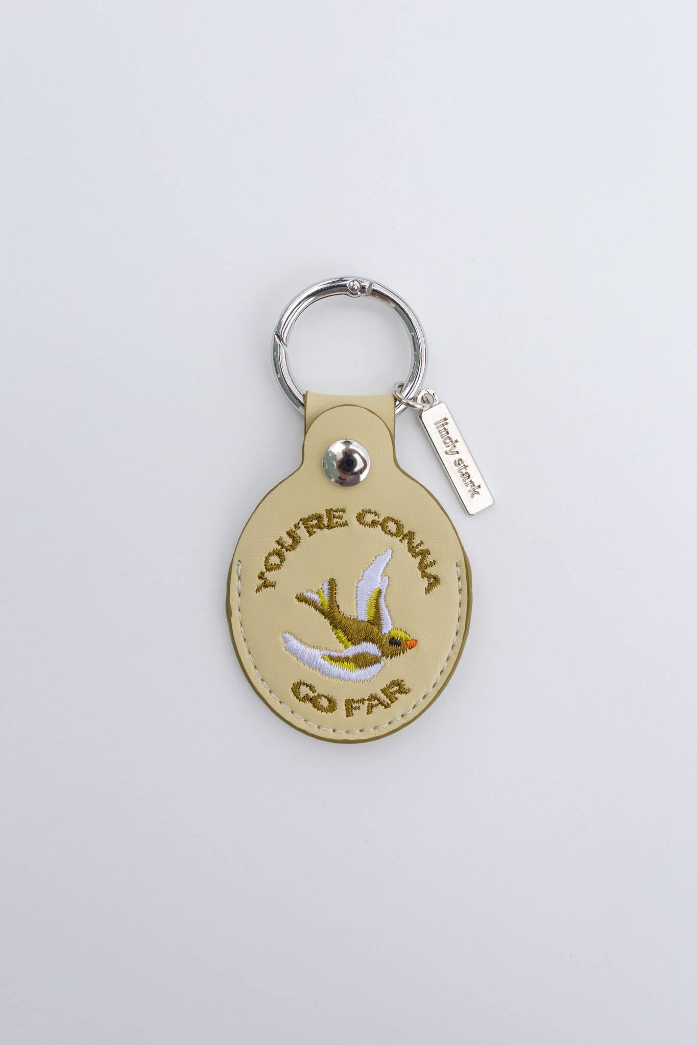 YGGF Embroidered Leather AirTag Keychain/Bag Charm