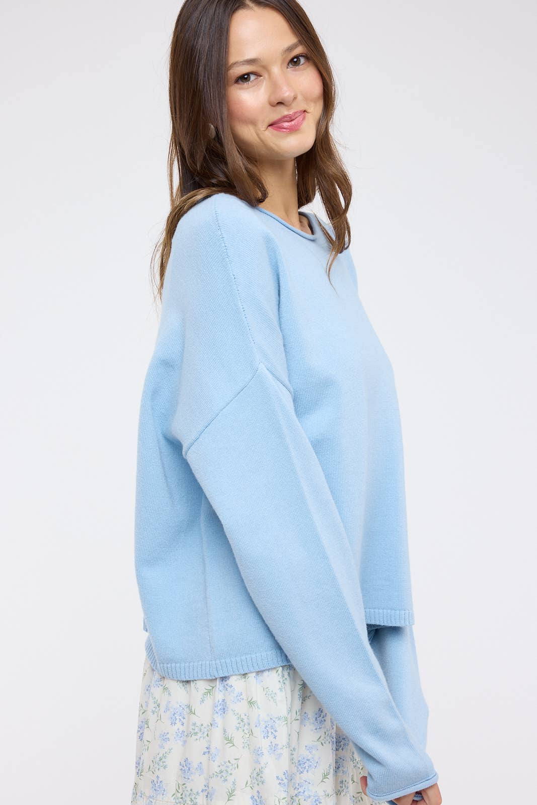 BOAT NECK LIGHTWEIGHT SWEATER / WL25-12396