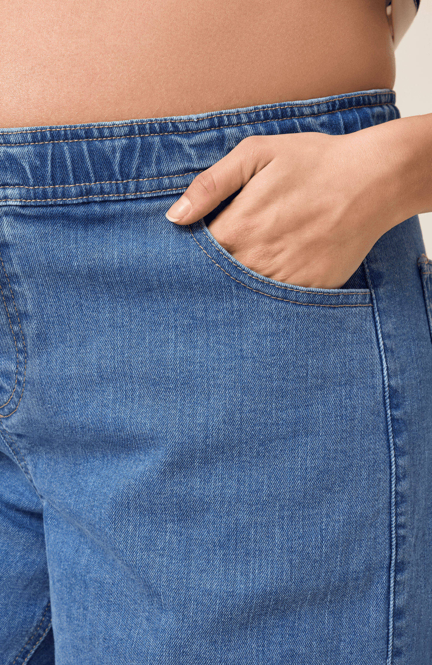 Drawstring Wide Leg Maternity & Postpartum Jean