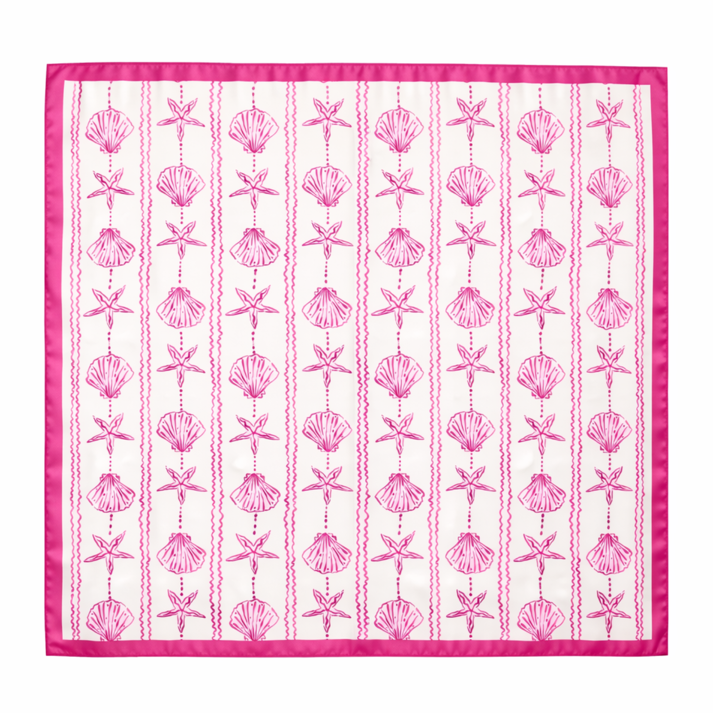 Shoreline Shell Scarf – Vacation Ready Square Design