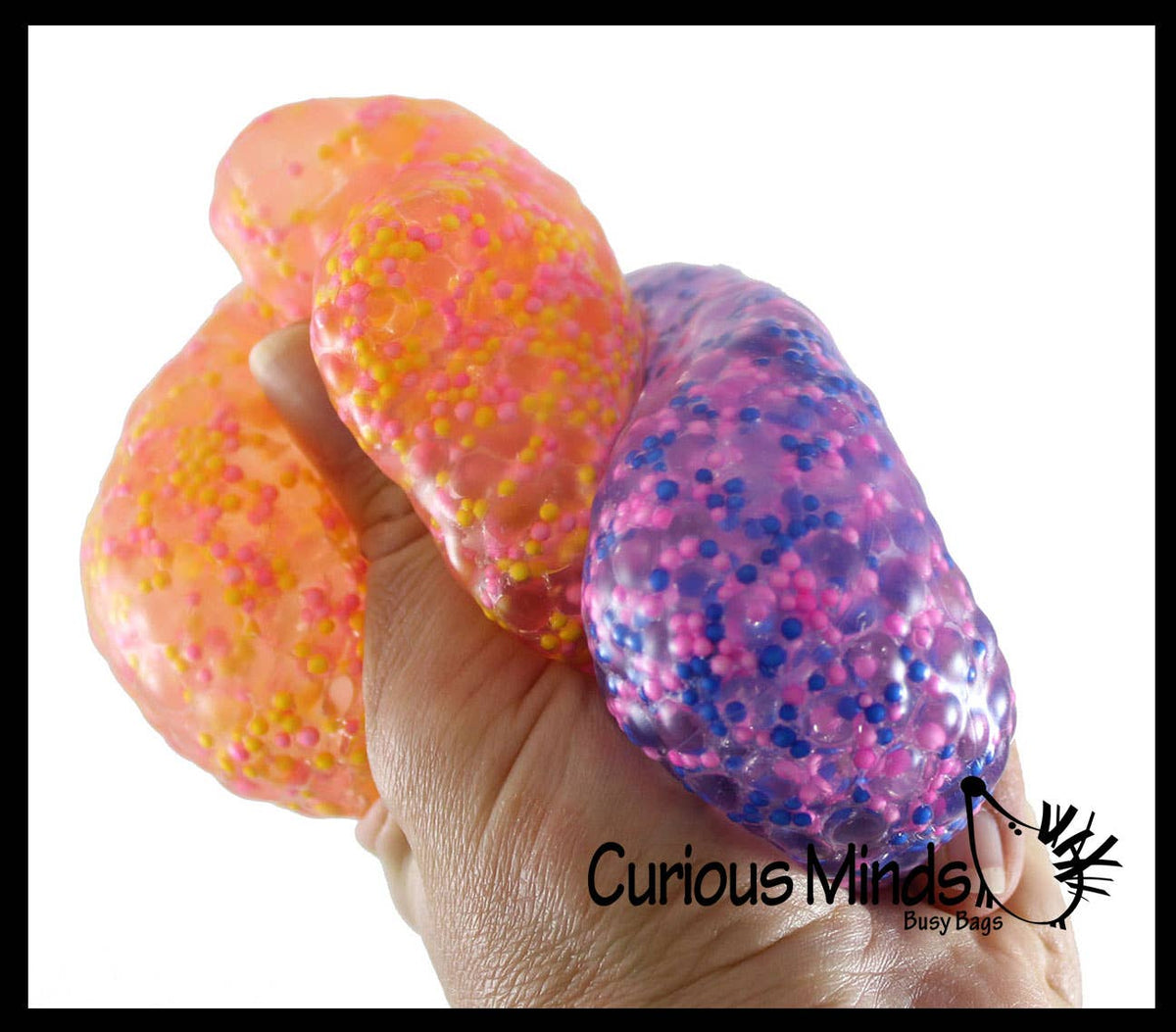 Jumbo Confetti Bead Mold-able Stress Ball