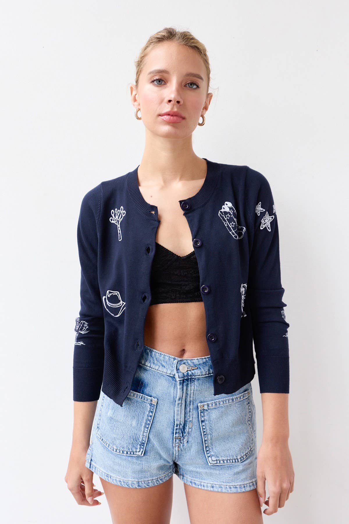 Embroidered Detail Cardigan - RSW1094