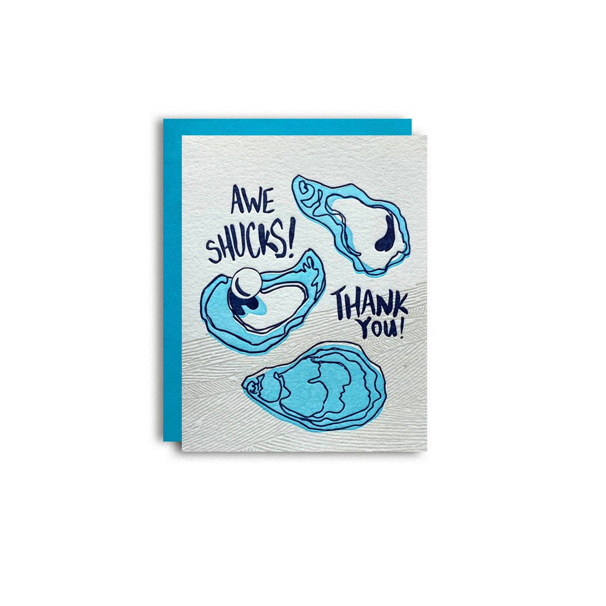 Awe Shucks! - Letterpress Thank You Card