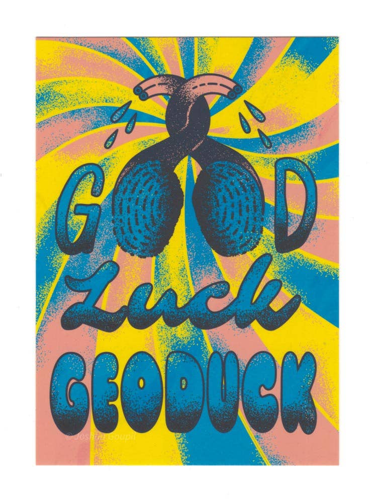 "Good Luck, Geoduck" Pacific Northwest Postcard