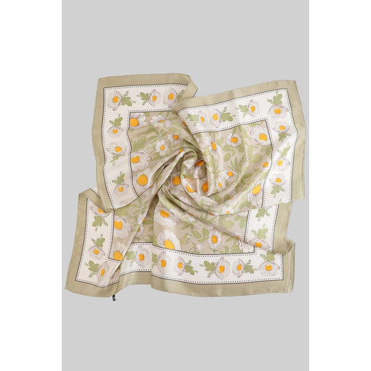 SILKY GREEN SQUARE SCARF
