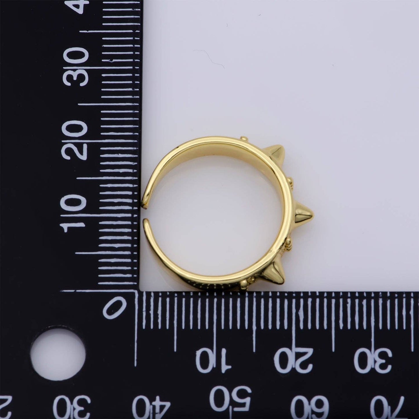 Gold Studed Ring, Minimalist Ring, Gold Ring, Dainty Ring, Ring, Stackable Ring, Midi Ring, Gold Stacking Ring, Gold Spike Adustable Ring R027