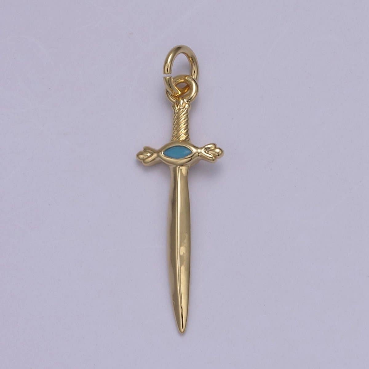 Dainty Dagger Pendant, CZ Sword Knife pendant for Bracelet Earring Necklace 24k Gold Filled Jewelry N-811 - N-814