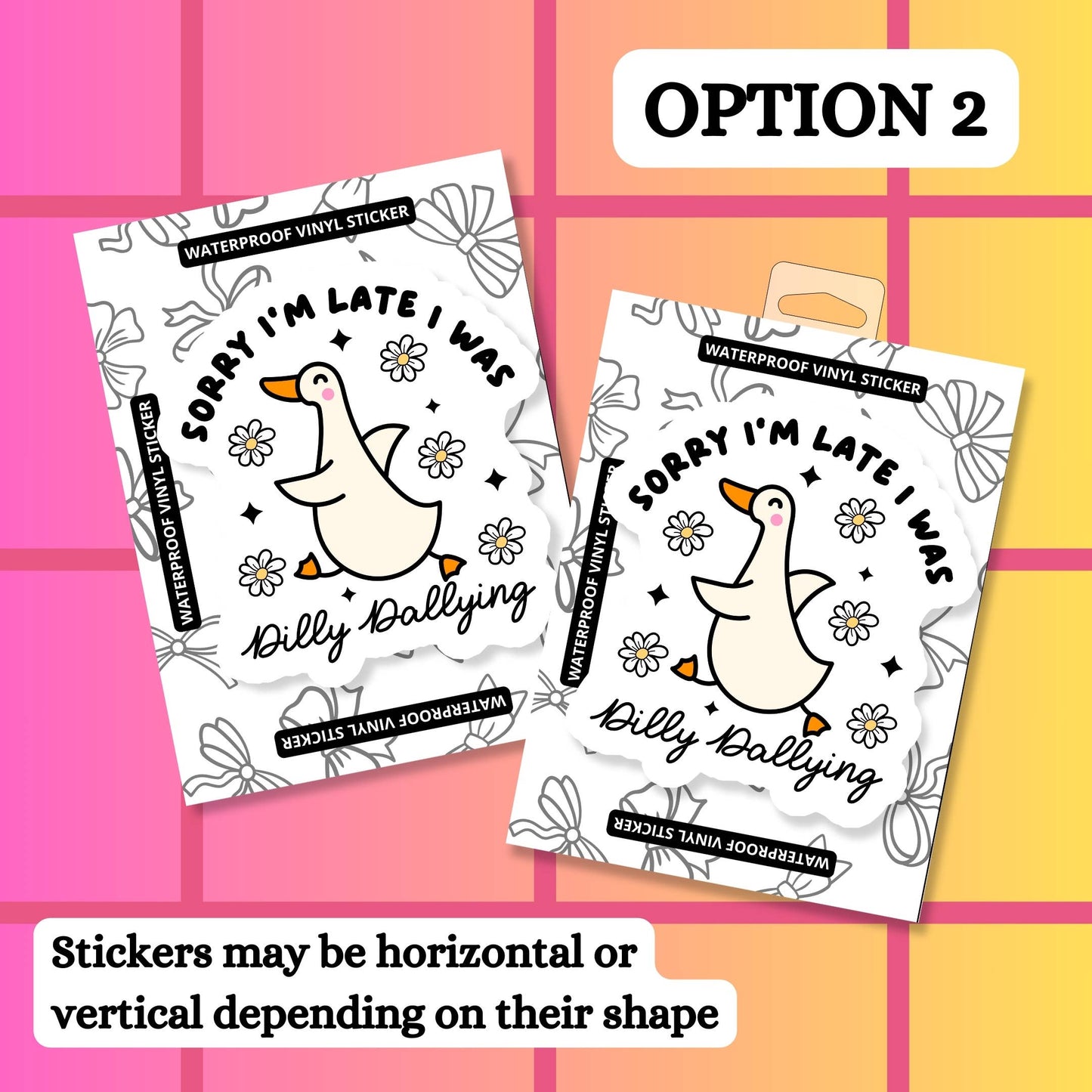 Relatable Duck Goose Funny Dilly Waterproof Vinyl Sticker