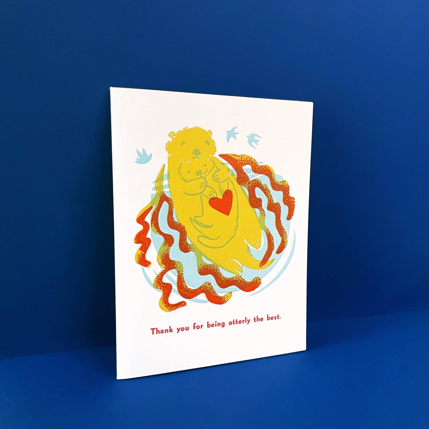 Otter-ly the Best Family - Love  Risograph Greeting Card