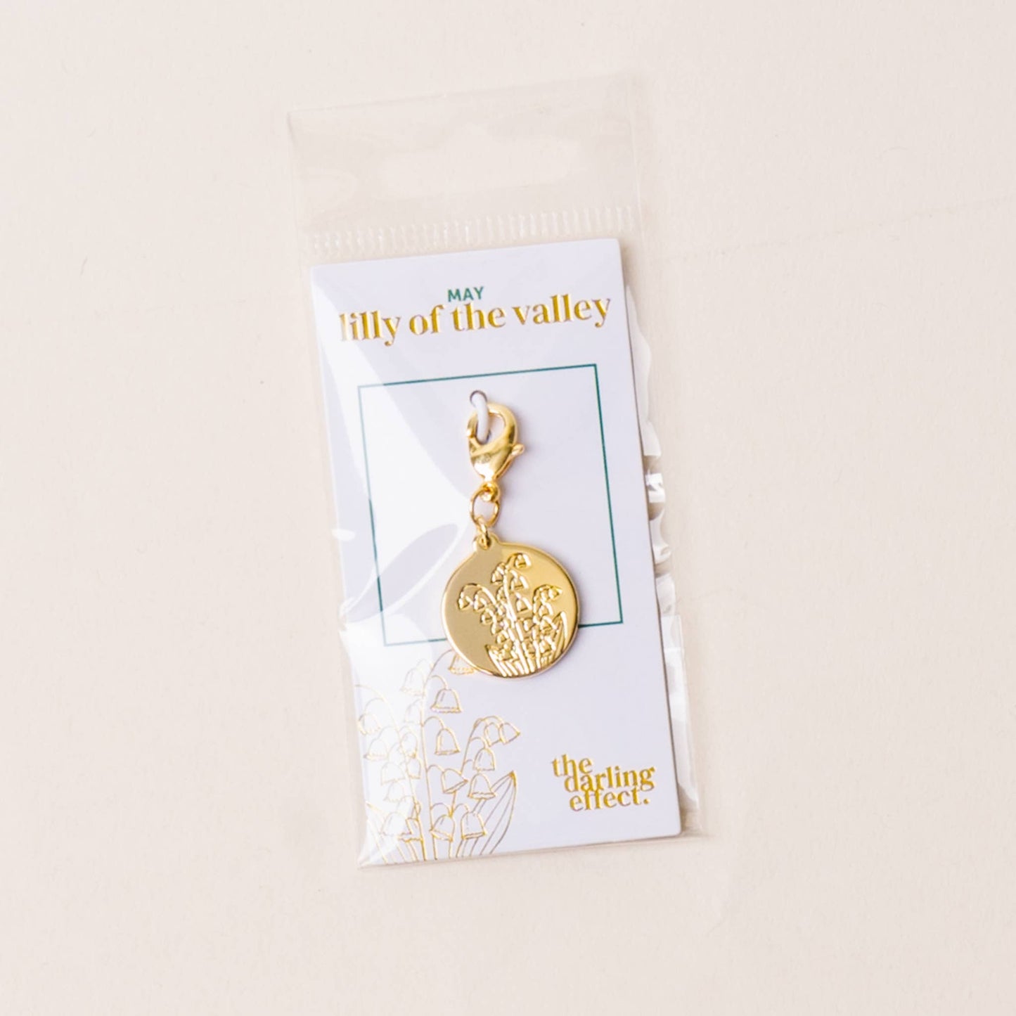 Jewelry Birth Flower Charm Gold-May