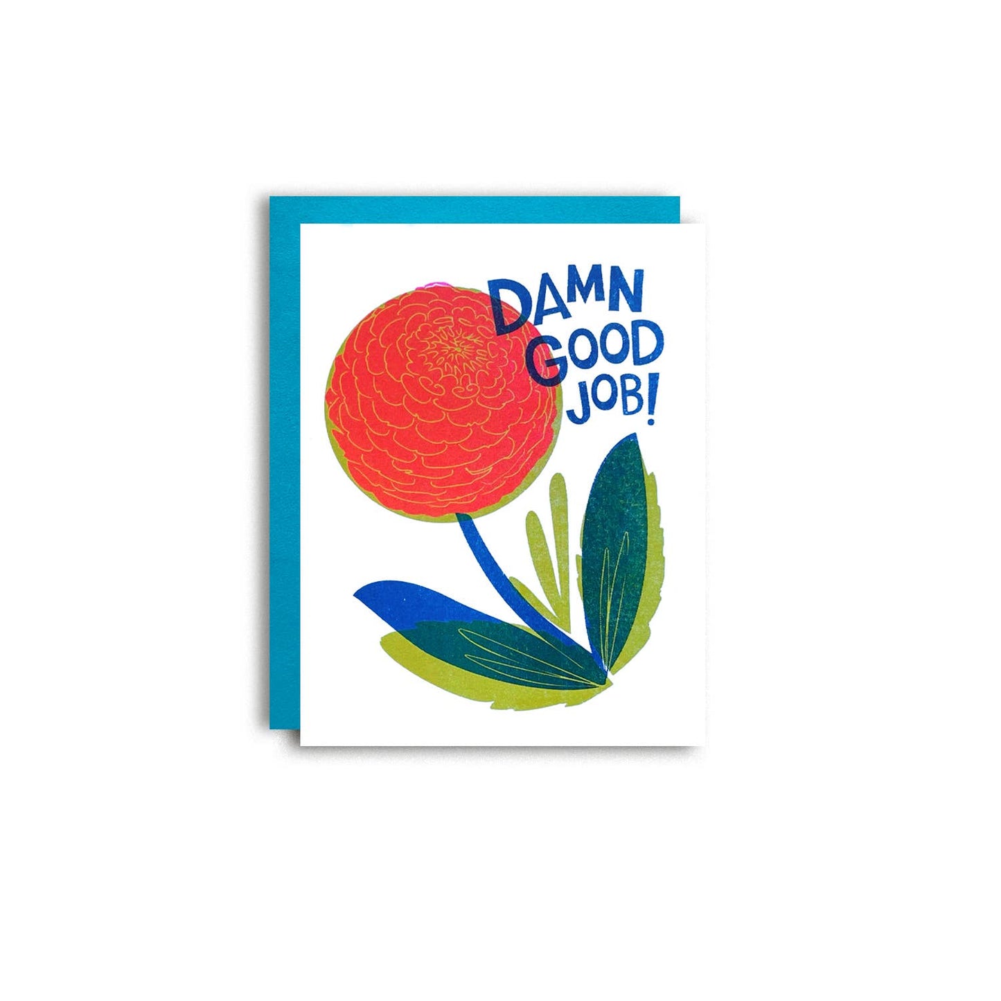 Damn Good Job - Congratulations Risograph Greeting Card