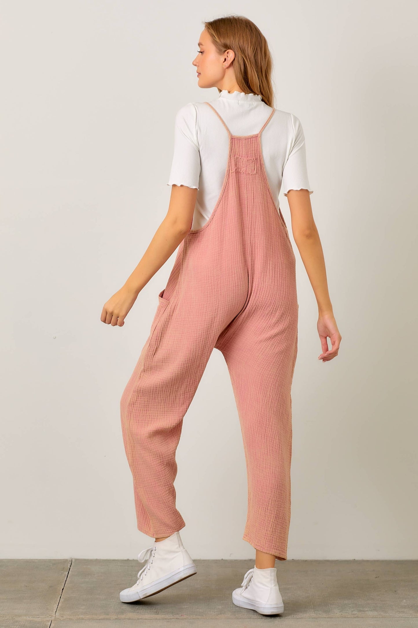 SPAGHETTI STRAP JUMPSUIT W/ POCKET DETAIL
