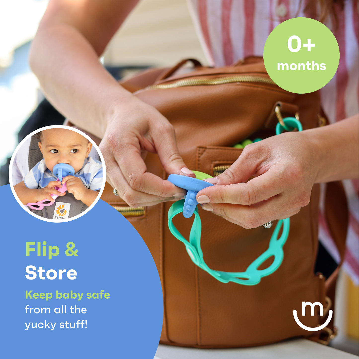 Flip & Store Pacifier + Teether