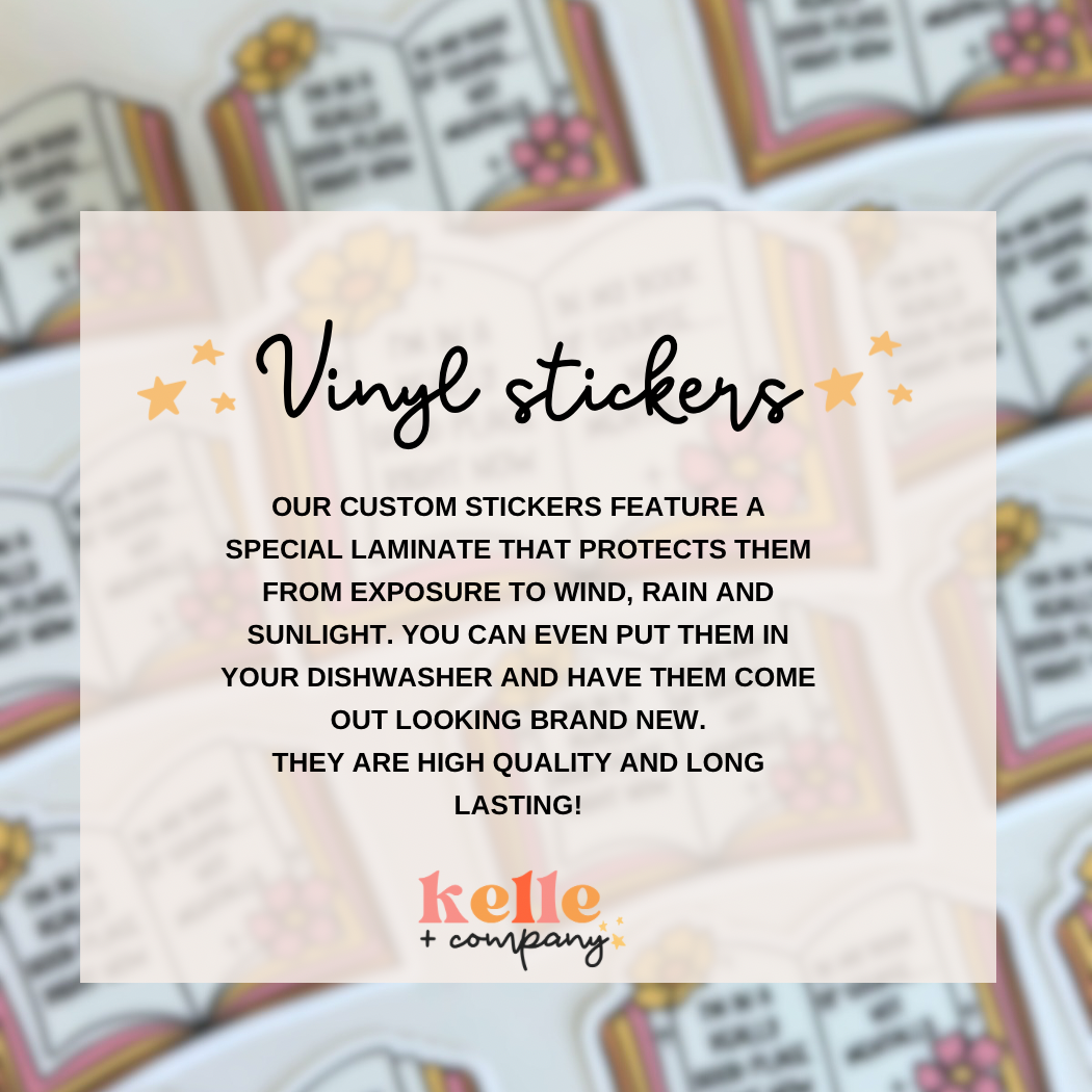 Fantasy book vinyl sticker, bookish stickers, dragon sticker